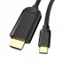 Кабель Vention Type-C to HDMI 4K 30Hz Cable 1.5M Black (CGUBG) (CGUBG) (14817)