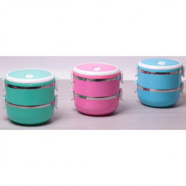 Ланч-бокс Kamille Food Box 2 ємності по 700 мл, 16.5х15х15см (7027)
