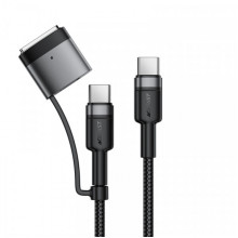 Кабель ACEFAST C22-05 USB-C to USB-C / magnetic aluminum alloy charging data cable Black (6974316285151) (16327)