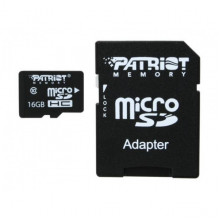 Карта пам'яті microSDHC (UHS-1) Patriot LX Series 16Gb class 10 (adapter SD) (PSF16GMCSDHC10) (427)