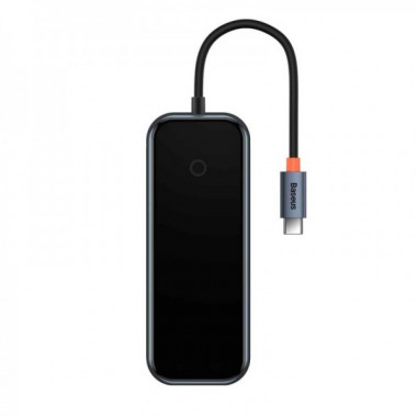 USB-хаб Baseus AcmeJoy 4-Port Type-C HUB Adapter（Type-C to USB3.0*3+Type-C PD&Data *1）Dark Gray (WKJZ010013) (14627)