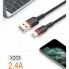 Кабель WUW-X203 USB Lightning 2,4А black (6972573336210) (19727)