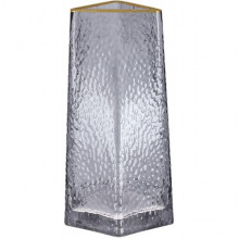 Ваза скляна Ancient Glass "Elegant" Ø13x22см, сіре димчасте скло (5727)