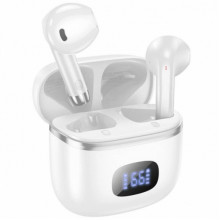 Наушники беспроводные вкладыши Bluetooth HOCO EQ1 Music guide true wireless BT 5.3 Белые (17827)