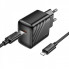 Мережевий зарядний пристрій HOCO CS24A Puerto single-port PD25W charger set (C to iP)(EU) Black (6942007639767) (19827)