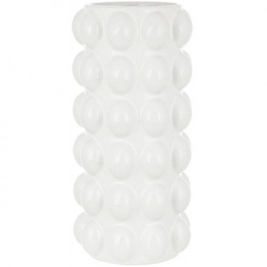 Ваза керамічна White Bubble 30см, біла (5827)