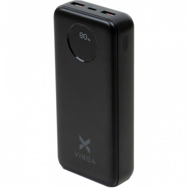 Батарея универсальная Vinga 20000 mAh 22.5W Display Black (VPBB2022) (19037)