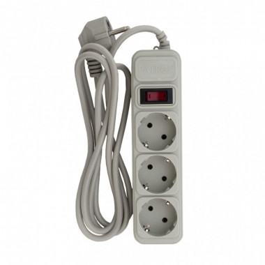 Сетевой фильтр питания Patron EXT-PN-SP-1032-GR, 1.8m Grey (EXT-PN-SP-1032-GR) (22037)