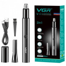 Триммер для носа и ушей аккумуляторный VGR V-615 2в1 Professional, IPX4 (22337)