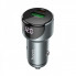 Автомобільний зарядний пристрій HOCO Z42 Light road dual port digital display PD20W+QC3.0 car charger Metal Gray (6931474742551) (8437)