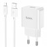 Мережевий зарядний пристрій з кабелем HOCO C106A Leisure single port charger set(iP) 10.5W White (6931474783899) (537)