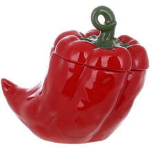 Банка керамічна "Pepper" 600мл, для сипучих продуктів, Червоний перець (2637)