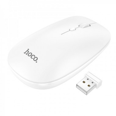 Маніпулятор миша HOCO GM15 Art dual-mode business wireless mouse White (6931474760586) (8637)