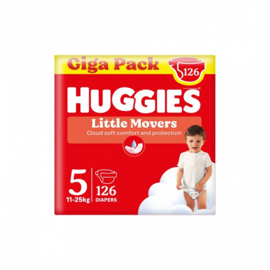 Подгузники Huggies Little Movers 5 (11-25 кг) M-pack, 126 шт (5029053583419) (7737)