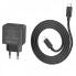 Мережевий зарядний пристрій з кабелем HOCO CS13A Ocean single port PD20W charger set(Type-C to Type-C) Black (6942007603843) (19837)