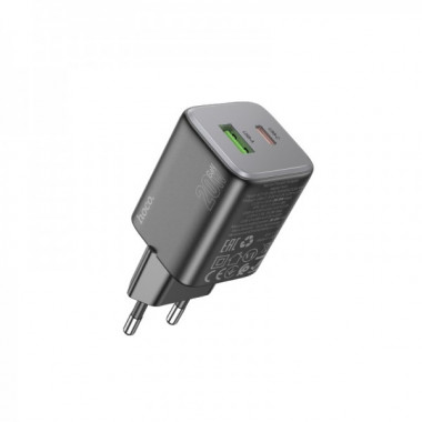 Мережевий зарядний пристрій HOCO N41 Almighty PD20W+QC3.0 charger Black (6942007617024) (15047)