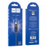 Кабель HOCO X50 USB to iP 2.4A, 1m, nylon, aluminum connectors, Black (6931474734198) (20147)