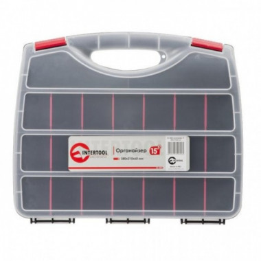 Органайзер пластиковый, 15" 380x310x60 мм INTERTOOL BX-4002 (20547)