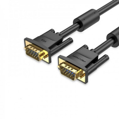 Кабель Vention VGA(3+6) Male to Male Cable with ferrite cores 5M Black (DAEBJ) (DAEBJ) (14647)