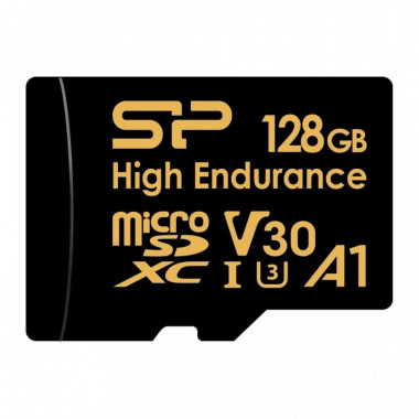 Карта памяти Silicon Power 128GB microSDXC class 10 UHS-I U3 V30 A1 High Endurance (SP128GBSTXDV3V1HSP) (17157)