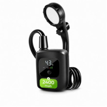 Переносной аккумуляторный душ Electric Outdoor Shower с силиконовым шлангом, 2400 mAh Черный (22257)