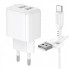 Мережевий зарядний пристрій BOROFONE BAS41A Potential dual-port charger set(Type-C) White (6941991113772) (17457)