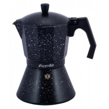 Кавоварка гейзерная Kamille Andel Black 450мл на 9 чашок (22457)