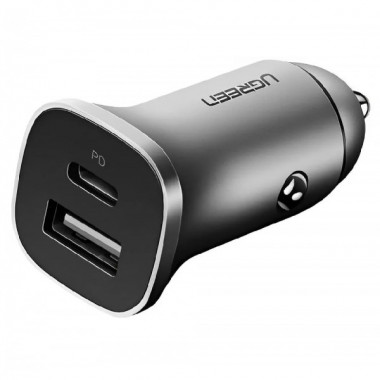 Автомобільний зарядний пристрій UGREEN CD130 Dual USB Car Charger (Space Gray) (UGR-30780) (UGR-30780) (19857)