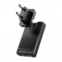 Мережевий зарядний пристрій ESSAGER Ultra Thin Gan 65W 1C1A BLACK (ECT65W-QCB01-Z) (14957)