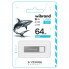Флеш-накопичувач Wibrand USB 2.0 Shark 64Gb Silver (WI2.0/SH64U4S) (167)