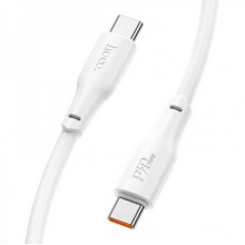 Кабель HOCO X93 Type-C to Type-C 100W, 1m, TPE, TPE connectors, White (6931474790712) (20167)