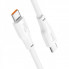 Кабель HOCO X93 Type-C to Type-C 100W, 1m, TPE, TPE connectors, White (6931474790712) (20167)
