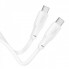 Кабель HOCO X93 Type-C to Type-C 100W, 1m, TPE, TPE connectors, White (6931474790712) (20167)
