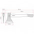 Топор 1000 г, ручка пекан, 48-57 HRC INTERTOOL HT-0258 (20867)