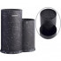 Підставка-колода Ofenbach Black Marble для кухонних ножів і ножиць 20х12х22.5см, подвійна кругла (2967)