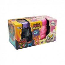 Вязкая масса 2 в 1 "Mega Stretch Slime" и "Fluffy Slime" FLS-03-01U Голубой-розовый