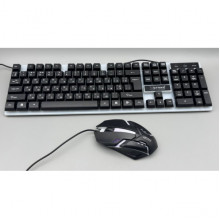 Проводная клавиатура с подсветкой + мышка XSTRIKE X-1014 RGB USB с подсветкой (17977)