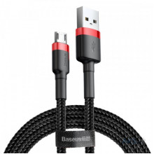 Кабель Baseus Cafule Cable USB For Micro 1.5A 2m Red+Black (CAMKLF-C91) (15087)