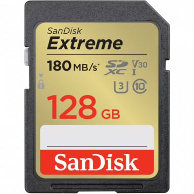 Карта памяти SanDisk 128GB SD class 10 UHS-I Extreme (SDSDXVA-128G-GNCIN) (17087)
