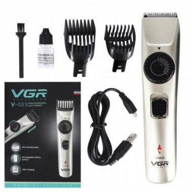 Беспроводная машинка для стрижки волос электрическая VGR V 031 USB CHARGE (14187)