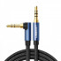 Аудіокабель UGREEN 3.5mm Male to 3.5mm Male Cable Gold Plated Metal Case with Braid 1m (Blue Black) (UGR-60179) (15287)