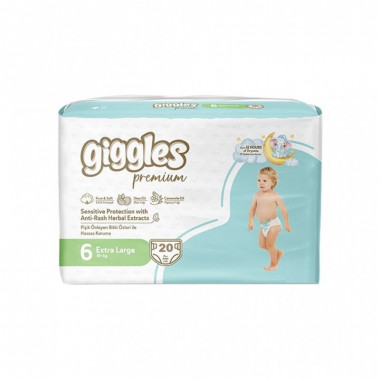 Подгузники Giggles Premium 6 Extra Large 15 + кг 20 шт (8680131206926) (22387)