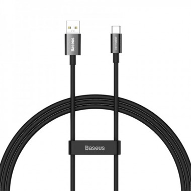Кабель Baseus Superior Series (SUPERVOOC) Fast Charging Data Cable USB to Type-C 65W 1m Black (CAYS000901) (19097)