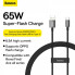 Кабель Baseus Superior Series (SUPERVOOC) Fast Charging Data Cable USB to Type-C 65W 1m Black (CAYS000901) (19097)