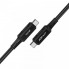 Кабель ACEFAST C4-03 Type-C to Type-C 5A, 100W, 2m, nylon, zinc connectors, Black (6974316280996) (16297)