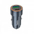 Автомобільний зарядний пристрій HOCO Z57A Glorious PD30W+QC3.0 car charger Metal Gray (6942007633109) (10497)