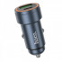 Автомобільний зарядний пристрій HOCO Z57A Glorious PD30W+QC3.0 car charger Metal Gray (6942007633109) (10497)