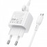 Мережевий зарядний пристрій з кабелем BOROFONE BAS41A Potential dual-port charger set(Micro) White (6941991113765) (497)