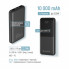 Батарея универсальная ColorWay 10 000 mAh PD/22.5W, QC/3.0, LCD, Black (CW-PB100LPB3BK-PDD) (19597)