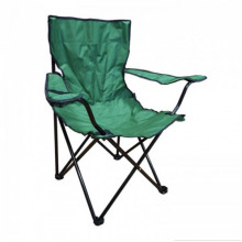 Стул раскладной со спинкой Camping quad chair HX 001 паук с подстаканником и чехлом Темно-зелёный (22597)